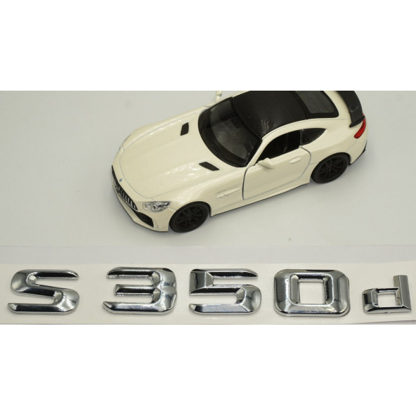 S350d Bagaj Krom Metal 3M 3D Yazı Logo - 4