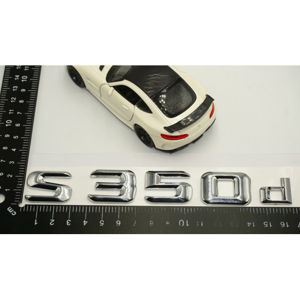 S350d Bagaj Krom Metal 3M 3D Yazı Logo - 6