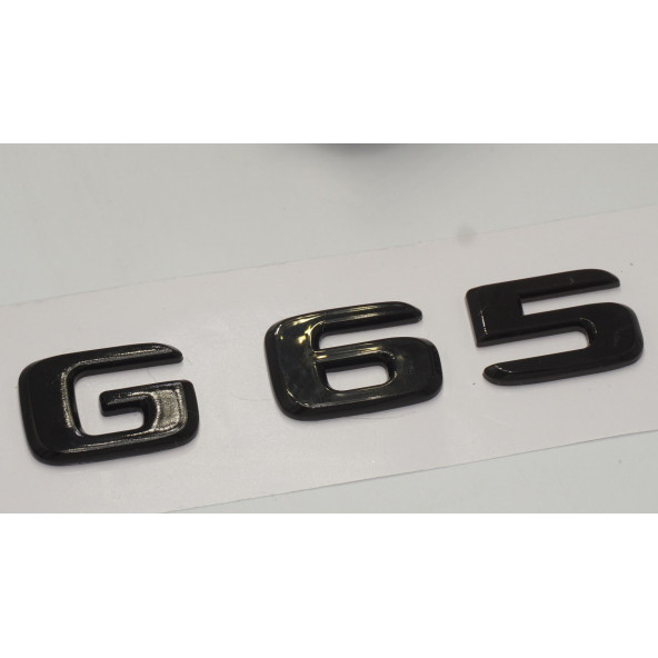 G65 Bagaj Parlak Siyah ABS 3M 3D Yazı Logo - Resim 3