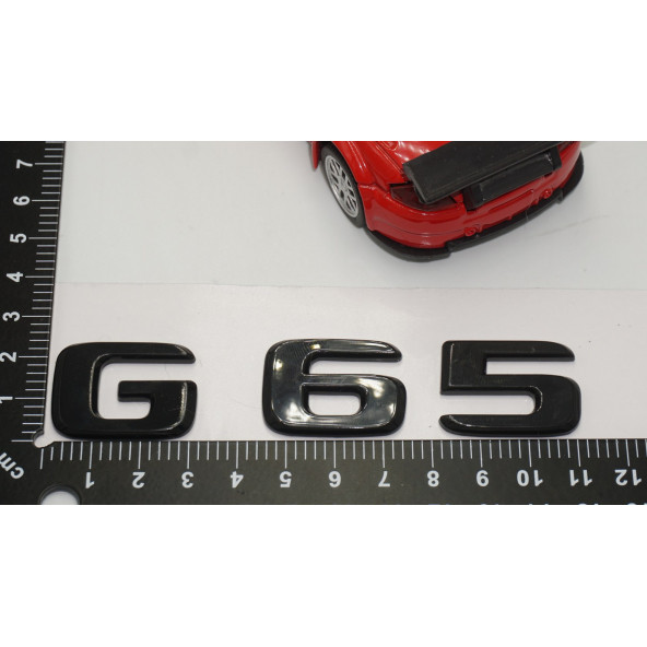 G65 Bagaj Parlak Siyah ABS 3M 3D Yazı Logo - Resim 5