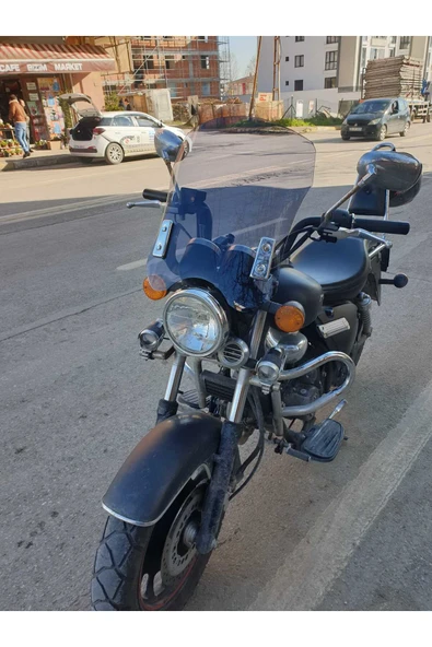 MOTOCAM Küba Süperlight Siperlik Ön Cam 2008-2016 Model 53cm Füme Renkli 4mm APARATSIZDIR - Resim 2