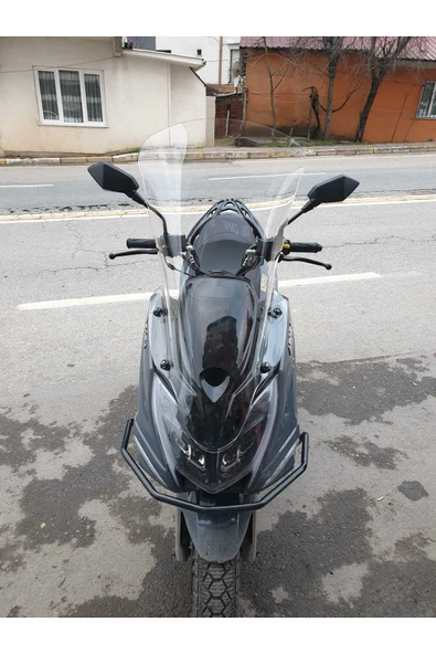 MOTOCAM Arora Safari PRO Siperlik Ön Cam 2023-2025 Model 80cm Şeffaf Renkli 4mm UZUN CAM - 1
