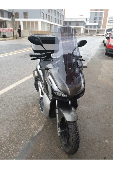 MOTOCAM Küba Rubano 150 Siperlik Ön Cam 2023-2025 Model 65cm Füme Renkli 4mm ORTA BOYLU CAM - Resim 3