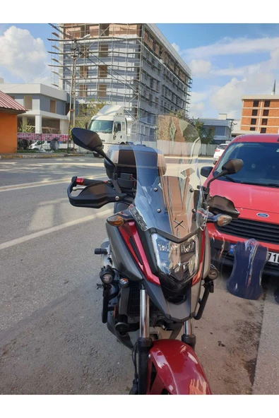 MOTOCAM Honda NC 700 750 X Siperlik Ön Cam 2016-2020 Model 50cm Şeffaf Renkli 4mm ORTA BOYLU CAM - Resim 2