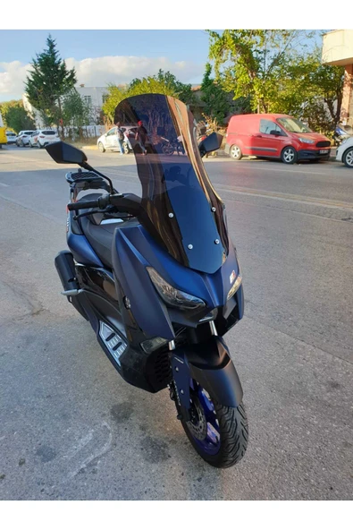 MOTOCAM Arora Max PRO Siperlik Ön Cam 2023-2025 Model 65cm Siyah Renkli 4mm ORTA BOYLU CAM - Resim 2