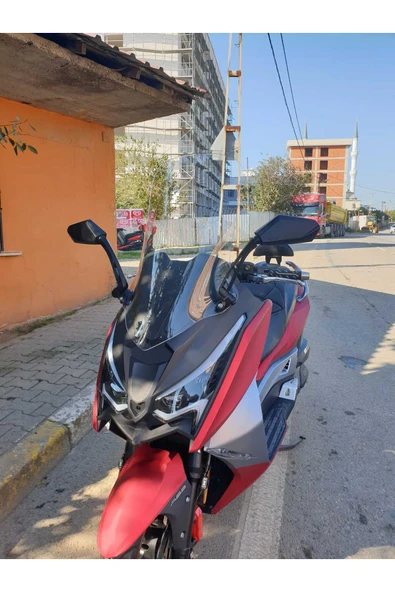 MOTOCAM Ariic Chief 318 Siperlik Ön Cam 2023-2025 Model 75cm Şeffaf Renkli 4mm UZUN CAM - Resim 3