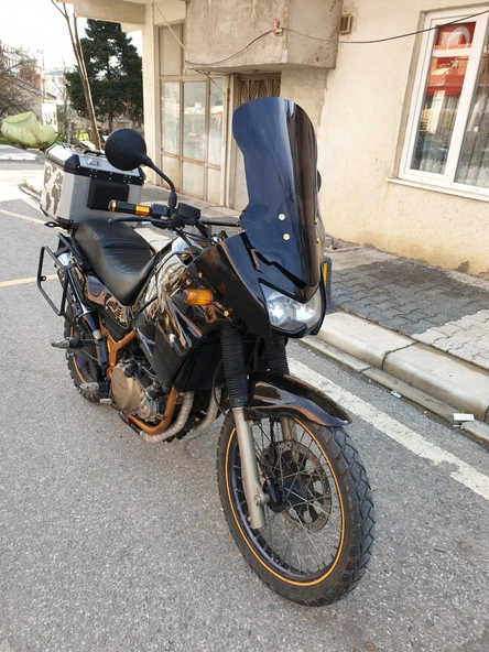 MOTOCAM Kawasaki KLE 500 Siperlik Ön Cam 2005-2008 Model 58cm Siyah Renkli 4mm UZUN CAM - Resim 3