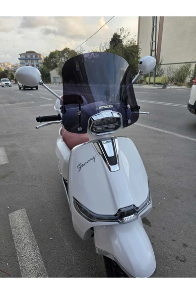 MOTOCAM Küba Bannry Siperlik Ön Cam 2024-2025 Model 43cm Siyah Renkli 4mm APARATSIZDIR - Resim 2