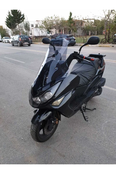 MOTOCAM Daelim S3 Advance Siperlik Ön Cam 2010-2018 Model 77cm Füme Renkli 4mm - Resim 3