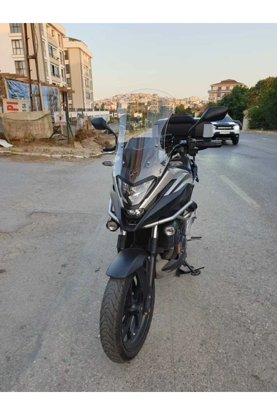 MOTOCAM Honda NC 700 750 X Siperlik Ön Cam 2021-2024 Model 59cm Şeffaf Renkli 4mm UZUN CAM - Resim 3