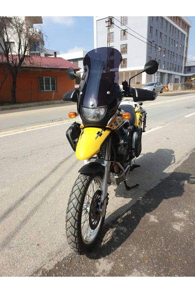 MOTOCAM Bmw F650 GS Siperlik Ön Cam ( 3 Delikli ) 1999-2003 Model 58cm siyah Renkli 4mm - Resim 3