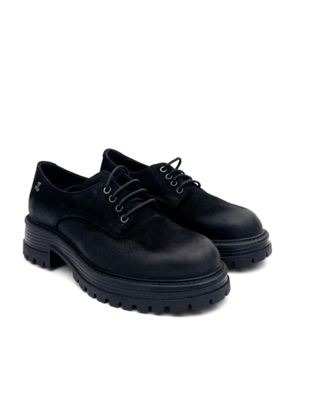Venüs 2554601K Kadın Hakiki Deri Bağcıklı Kalın Taban Oxford Ayakkabı - 8