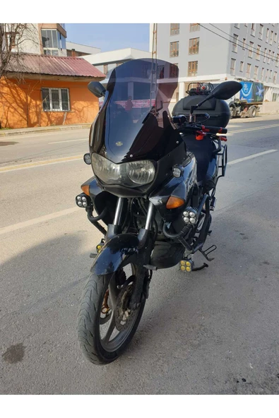 MOTOCAM Honda Varadero Mk.1 Siperlik Ön Cam 1999-2003 Model 54cm Siyah Renkli 4mm - Resim 2