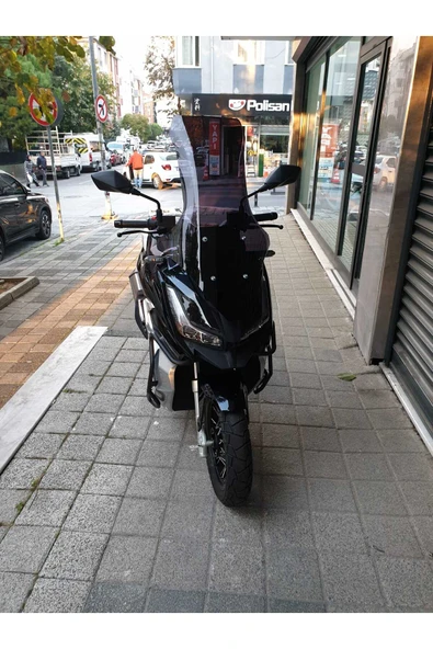 MOTOCAM Barossa ADV 125 Siperlik Ön Cam 2025 Model 78cm Siyah Renkli 4mm UZUN CAM - Resim 3