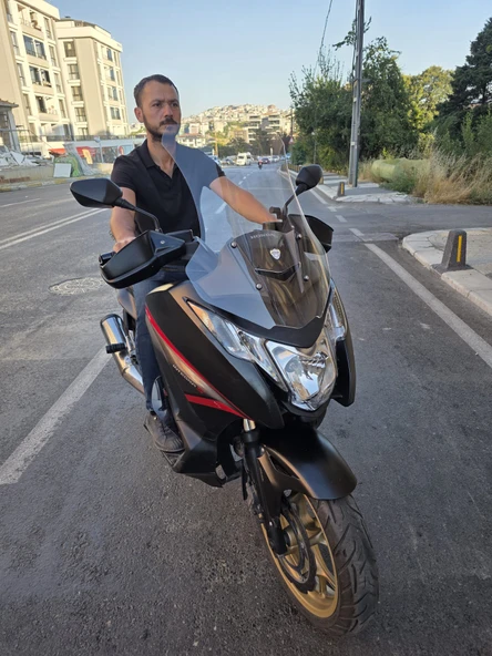 MOTOCAM Honda NC 750 D İntegra Siperlik Ön Cam 2014-2020 Model 68cm Şeffaf Renkli 4mm - Resim 3