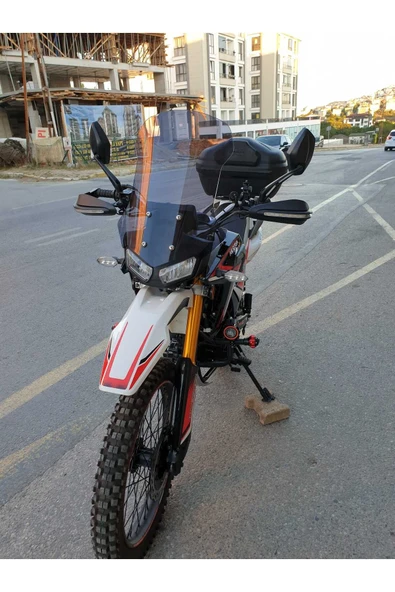 MOTOCAM Arora CR 250 Siperlik Ön Cam 2025 Model 55cm Füme Renkli 4mm - Resim 3