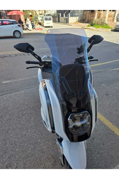 MOTOCAM Dofern JDF 250 T Siperlik Ön Cam 2024-2025 Model 60cm Füme Renkli 4mm UZUN CAM - Resim 2