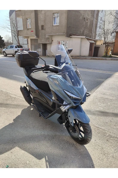 MOTOCAM Küba Chia 125 Siperlik Ön Cam 2023-2025 Model 65cm Şeffaf Renkli 4mm ORTA BOYLU CAM - Resim 3