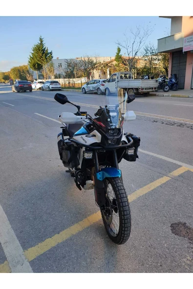 MOTOCAM CF MOTO 450 MT Siperlik Ön Cam 2025 Model 41cm Şeffaf Renkli 4mm UZUN CAM - Resim 3