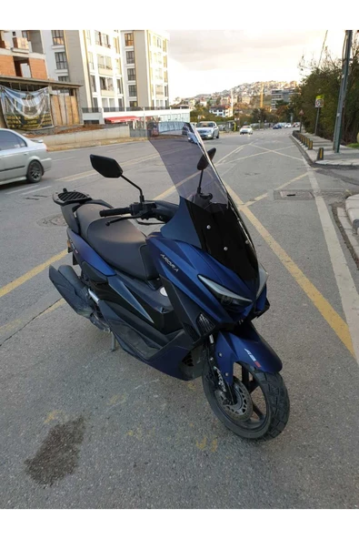 MOTOCAM Arora Max T 150 Siperlik Ön Cam 2022-2025 Model 78cm Füme Renkli 4mm UZUN CAM - Resim 2