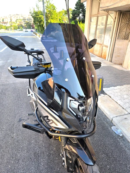 MOTOCAM CF Moto 700 MT Siperlik Ön Cam 2024-2025 Model 56cm Siyah Renkli 4mm - 2