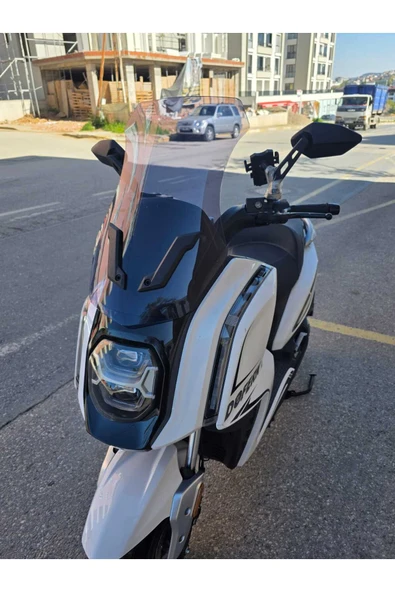 MOTOCAM Dofern JDF 250 T Siperlik Ön Cam 2024-2025 Model 60cm Füme Renkli 4mm UZUN CAM - Resim 3