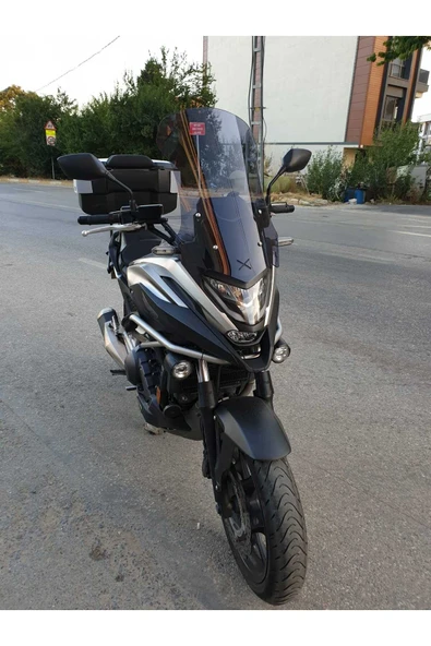 MOTOCAM Honda NC 700 750 X Siperlik Ön Cam 2021-2024 Model 59cm Füme Renkli 4mm UZUN CAM - Resim 2