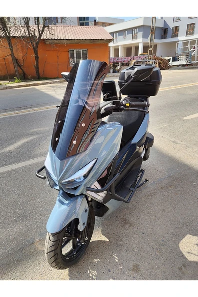 MOTOCAM Küba Chia 125 Siperlik Ön Cam 2023-2025 Model 65cm Siyah Renkli 4mm ORTA BOYLU CAM - Resim 2