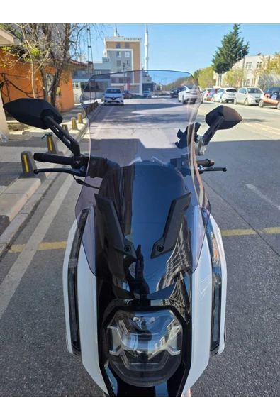 MOTOCAM Dofern JDF 250 T Siperlik Ön Cam 2024-2025 Model 60cm Füme Renkli 4mm UZUN CAM ürün görseli