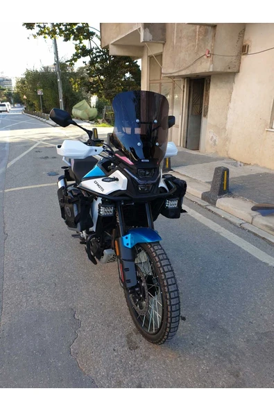 MOTOCAM CF MOTO 450 MT Siperlik Ön Cam 2025 Model 41cm siyah Renkli 4mm UZUN CAM - Resim 2