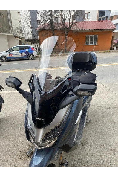 MOTOCAM Honda Forza 250 Siperlik Ön Cam 2018-2020 Model 58cm Şeffaf Renkli 4mm - Resim 2