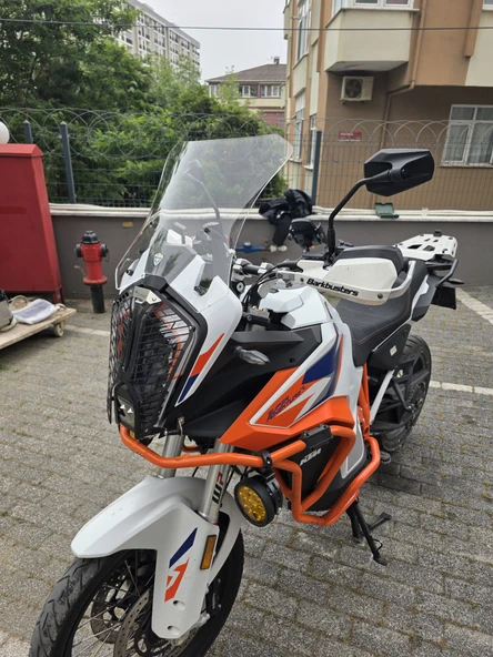 MOTOCAM KTM 1290 Super Adventure Siperlik Ön Cam 2021-2025 Model 41cm Şeffaf Renkli - Resim 3