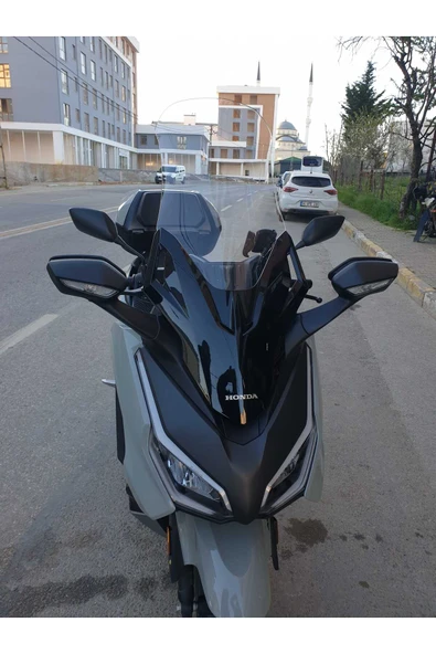 MOTOCAM Honda Forza 250 Siperlik Ön Cam 2021-2025 Model 60cm Şeffaf Renkli 4mm UZUN CAM - Resim 2