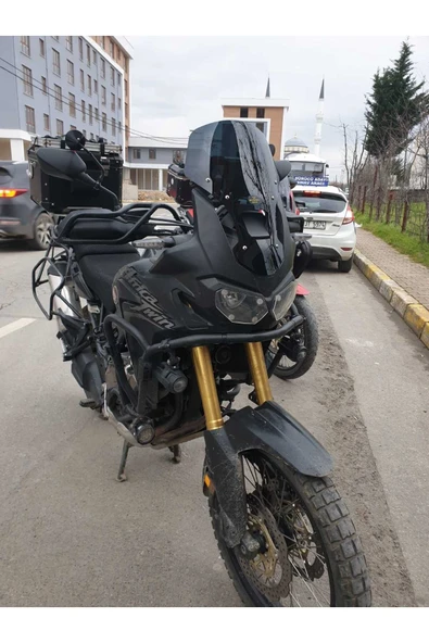 MOTOCAM Honda Afrika Twin CRF 1000 Ön Cam 2016-2020 Model 45cm Siyah Renkli 4mm KISA CAM - Resim 3