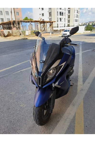 MOTOCAM Kymco Downtown 250i Siperlik Ön Cam 2016-2025 Model 61cm Şeffaf Renkli 4mm UZUN CAM - Resim 3