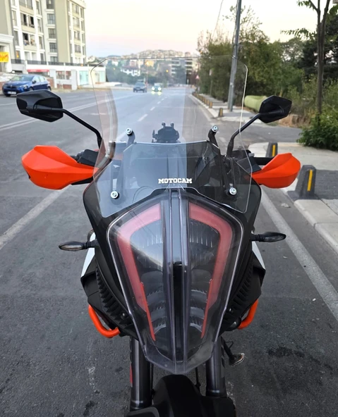 MOTOCAM KTM 1290 Super Adventure Ön Cam 2017-2020 Model 54cm Şeffaf Renkli 4mm ürün görseli