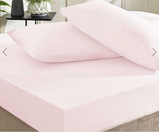 Taç Ranforce Lastikli Tek Kişilik Çarşaf Set Pudra ürün görseli