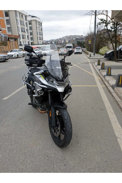 MOTOCAM CF MOTO 800 MT Siperlik Ön Cam 2022-2025 Model 57cm Şeffaf Renkli 4mm UZUN CAM - Resim 2