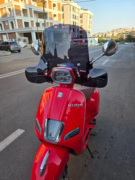 MOTOCAM Küba Grace 50 125 Ön Cam 2023-2025 Model 37cm Siyah Renkli Elcikli APARATSIZDIR - Resim 3