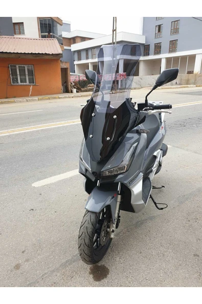 MOTOCAM Arora Beatrix 150 Siperlik Ön Cam 2023-2025 Model 78cm Füme Renkli 4mm UZUN CAM - Resim 3