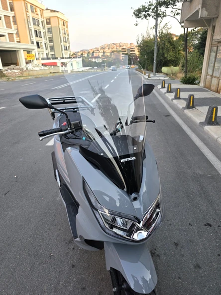 MOTOCAM Motolüx MCX 125 Siperlik Ön Cam 2024-2025 Model 68cm Şeffaf Renkli 4mm - Resim 2