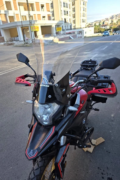 MOTOCAM Mondial Rx3 İ Evo Siperlik Ön Cam 2015-2022 Model 52cm Şeffaf Renkli 4mm UZUN CAM - Resim 3