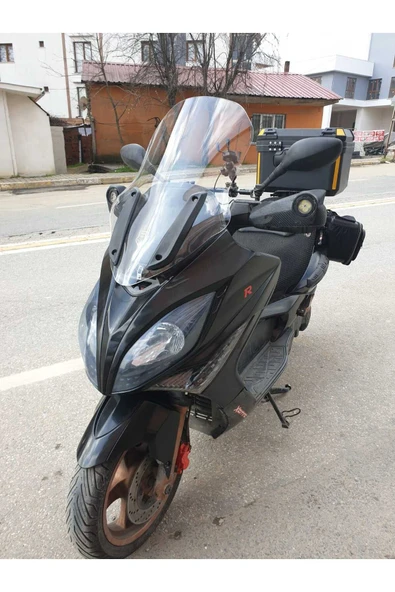 MOTOCAM Kymco Xciting 250 500 R Siperlik Ön Cam 2010-2011 Model 72cm Şeffaf Renkli 4mm UZUN CAM - Resim 2