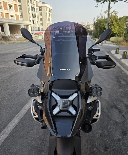 MOTOCAM BMW R 1300 GS Siperlik Ön Cam 2023-2025 Model 48cm Siyah Renkli 4mm - 1