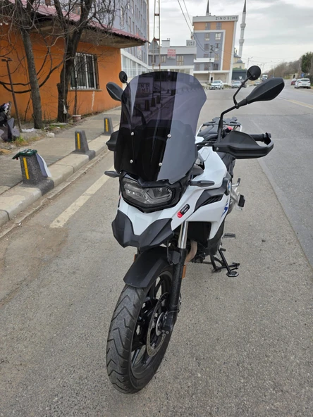 MOTOCAM Bmw F800 GS Siperlik Ön Cam 2023-2025 Model 44cm Siyah Renkli 4mm - Resim 3