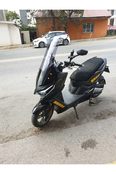MOTOCAM Kymco Krv 200 Siperlik Ön Cam 2022-2025 Model 75cm Füme Renkli 4mm UZUN CAM - Resim 3