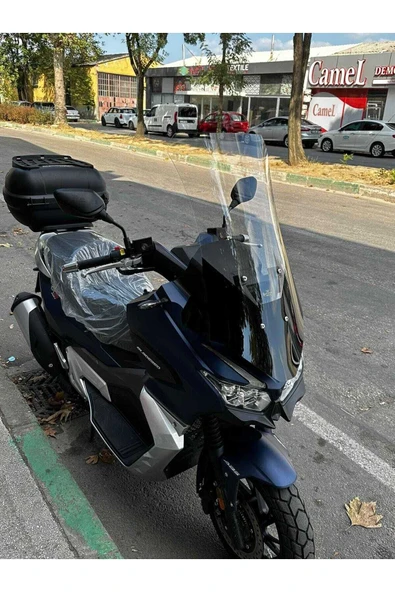 MOTOCAM RKS Blade 250 -350  Siperlik Ön Cam 2023-2025 Model 65cm Şeffaf Renkli 4mm ORTA BOYLU CAM - Resim 2