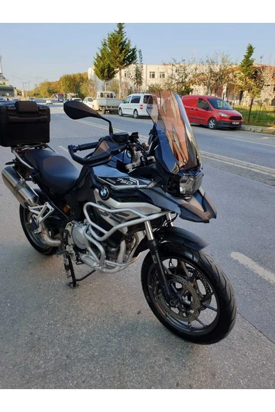 MOTOCAM Bmw F750 850 Sport Siperlik Ön Cam 2018-2025 Model 44cm Füme Renkli 4mm - Resim 2