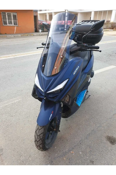 MOTOCAM Arora Max T 150 Siperlik Ön Cam 2022-2025 Model 75cm Füme Renkli 4mm UZUN CAM - Resim 3