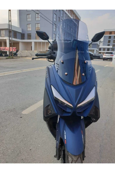 MOTOCAM Arora Max T 150 Siperlik Ön Cam 2022-2025 Model 65cm Füme Renkli 4mm ORTA BOYLU CAM - Resim 3